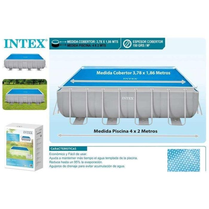 Intex Cobertor Solar para Piscina Frame Rectangular 378x186 cm 7