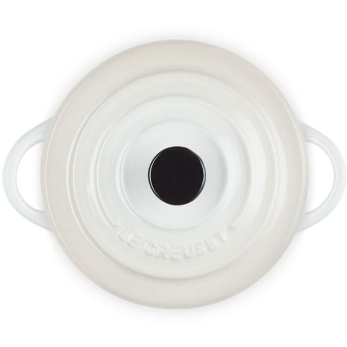 Le Creuset Mini-Bräter de hierro fundido esmaltado 10cm, color Meringue para cocción individual 3