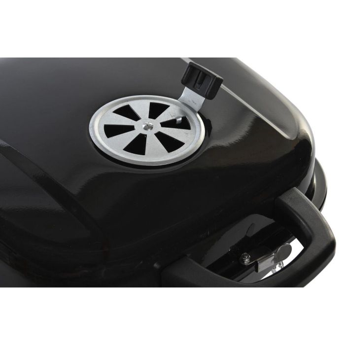 DKD Home Decor Barbacoa de Sobremesa Desmontable de Acero Negro Plateado 44.5x42x34 cm 1