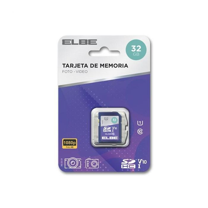 Tarjeta Sd 32Gb Para Resolución Full Hd U1 ELBE SD-1032 1