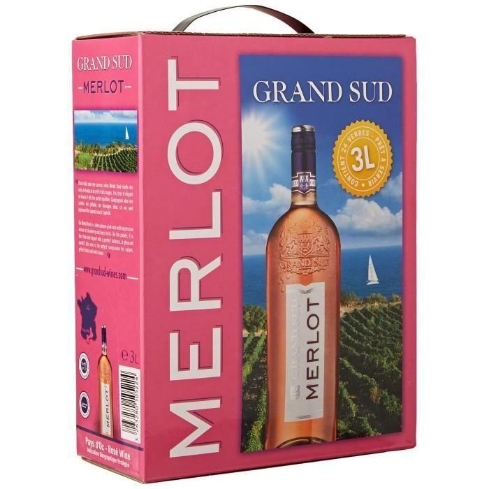 Grand Sud Merlot - Vino rosado de Pays d'Oc 2