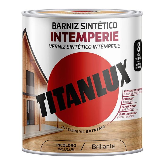 Barniz sintético intemperie incoloro brillante 0,750l titanlux m14100034