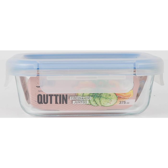 Inde Fiambrera Rectangular con Tapa Hermética 15.3 x 11.5 cm (12 Unidades)