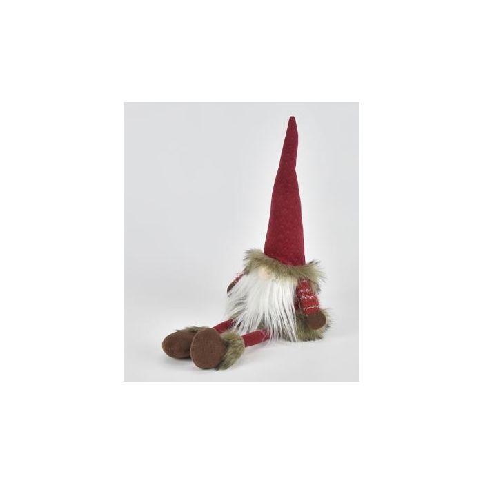 DKD Home Decor Figura Decorativa de Navidad Tradicional para Hogar, Poliéster Rojo, 55 cm Alto x 15 cm Ancho x 11 cm Fondo