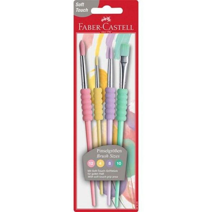 Pinceles Faber-Castell 4 Piezas Pastel (10 Unidades) 1