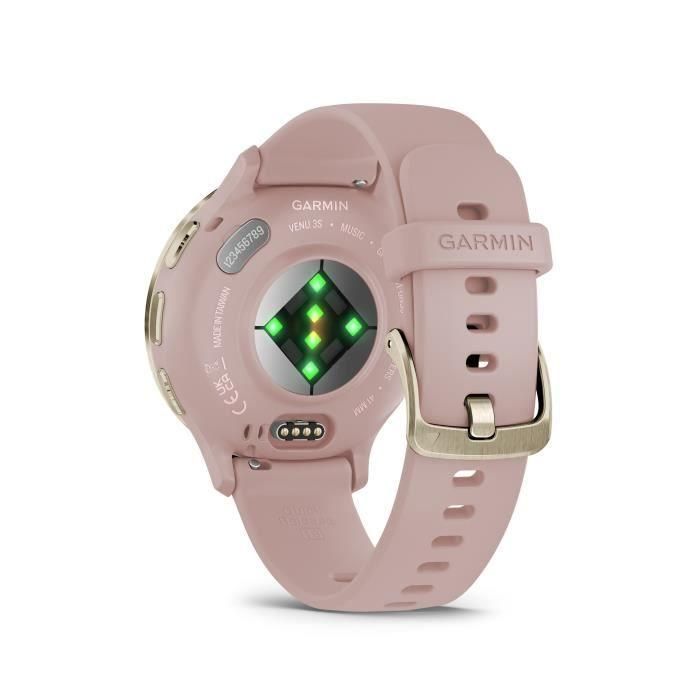 Reloj GPS conectado - GARMIN - Venu 3S - 30,4 mm (1.2) - Acero Soft Gold, caja rosa y correa de silicona rosa 3 Reloj GPS conectado - GARMIN - Venu 3S - 30,4 mm (1.2) - Acero Soft Gold, caja rosa y correa de silicona rosa 3