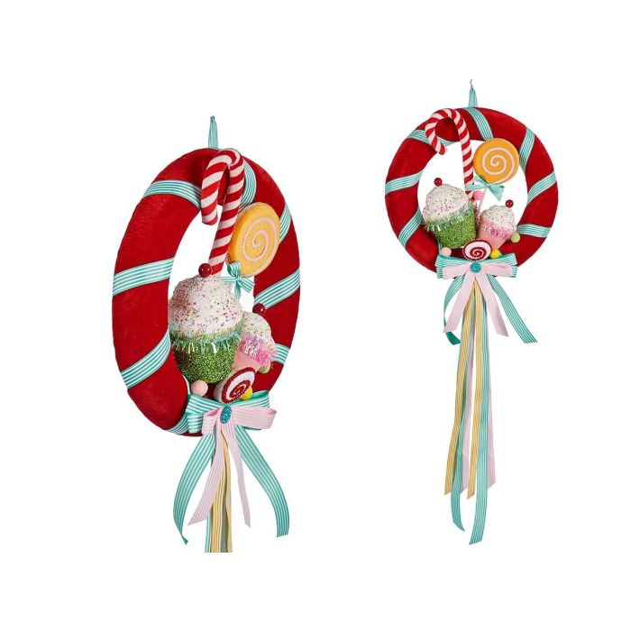 Corona de Navidad Krist+ 64814936 Multicolor Sintético 40 x 12 x 42 cm