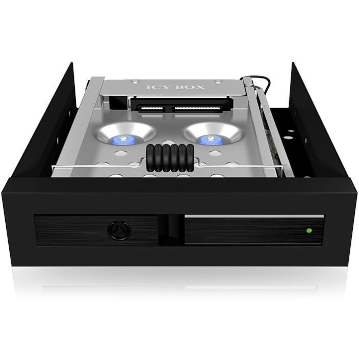 Antivibration-Wechselrahmen 1xSATA 6Gbit/s 2.5" zu 1xSATA Host. trägerlos. für 3.5" Schacht ICY BOX 3