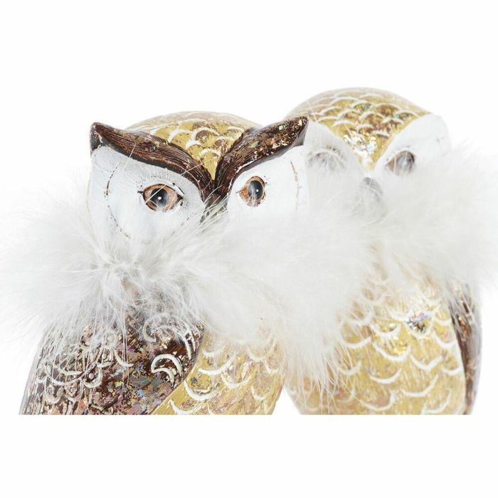 Figura Navidad Tradicional DKD Home Decor Dorado Blanco 7.5 x 14 x 7.5 cm (2 Unidades) 1 Figura Navidad Tradicional DKD Home Decor Dorado Blanco 7.5 x 14 x 7.5 cm (2 Unidades) 1