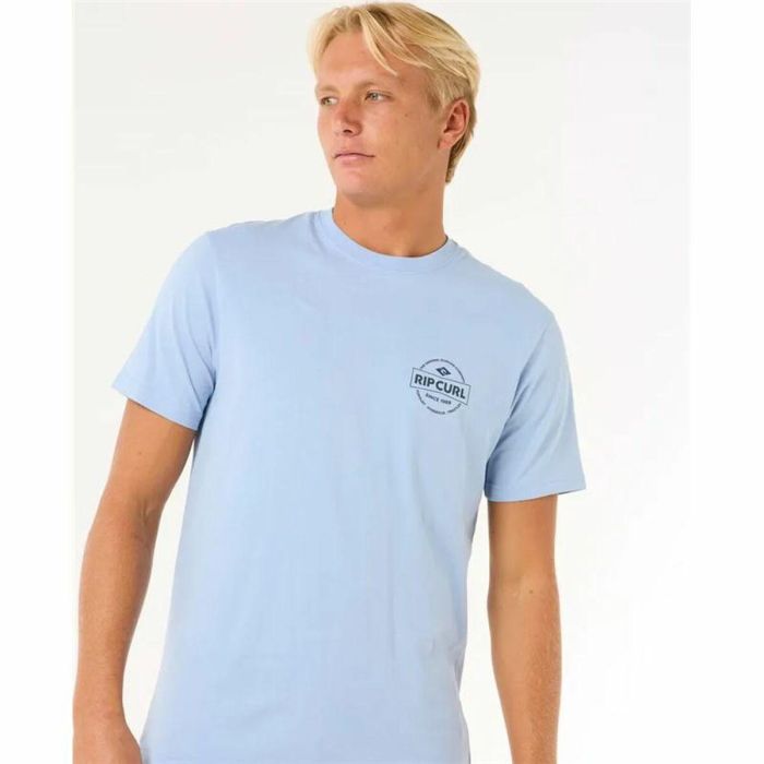 Camiseta de Manga Corta Hombre Rip Curl Staple Tee Azul 3