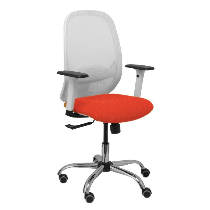 Silla de Oficina Piqueras y Crespo 354CRRP Blanco Naranja Oscuro Silla de Oficina Piqueras y Crespo 354CRRP Blanco Naranja Oscuro