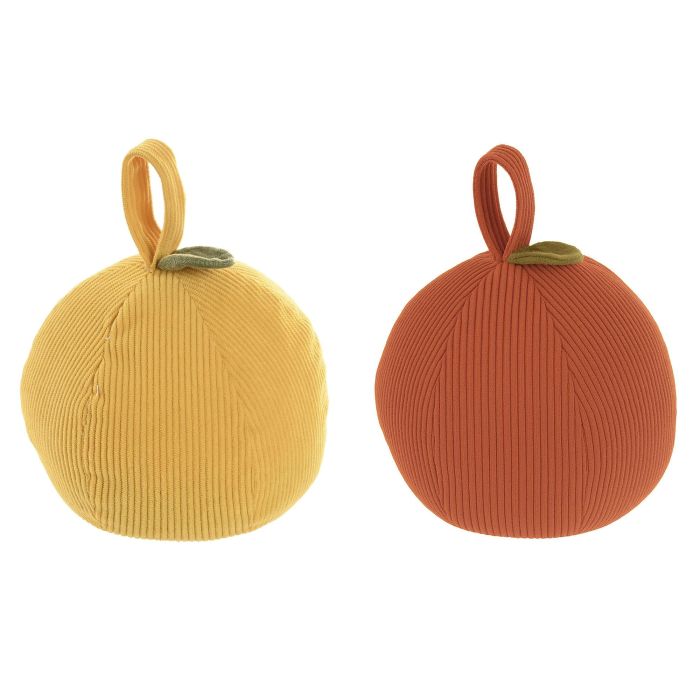 DKD Home Decor Sujetapuertas Shabby Poliéster Amarillo 18 x 24 x 18 cm (8 Unidades)