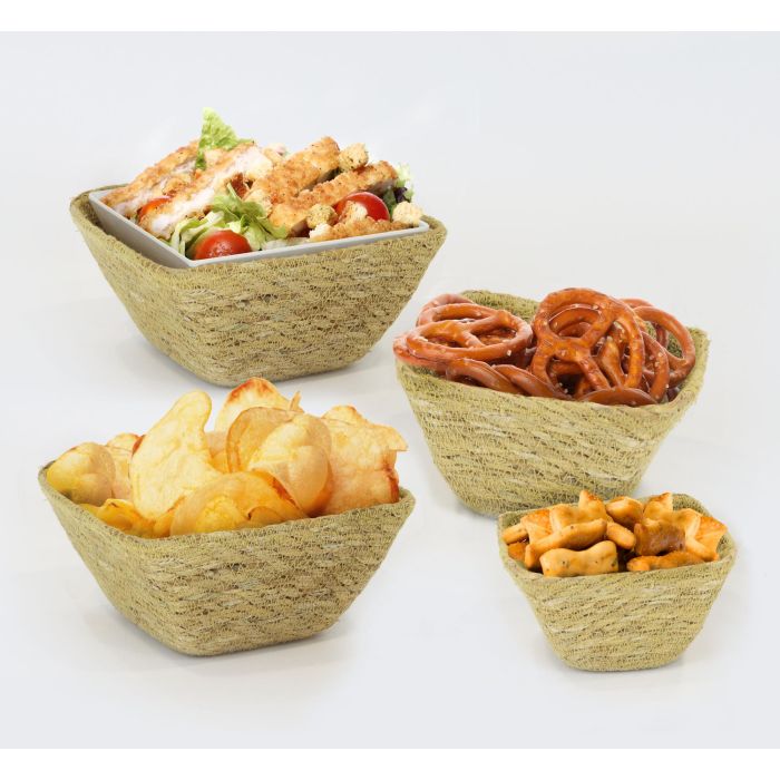 Cesta Seagrass Cuadrada 12x12x7 cm Privilege (24 Unidades) 3 Cesta Seagrass Cuadrada 12x12x7 cm Privilege (24 Unidades) 3