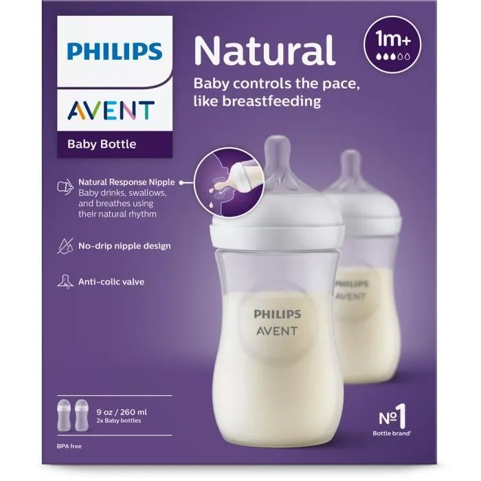 AVENT Biberon Natural Response 2Ud 260Ml Scy903/02 2
