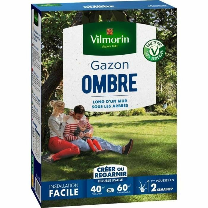 Vilmorin VIL3182670261725 - Semillas de césped de sombra, 1 kg 1