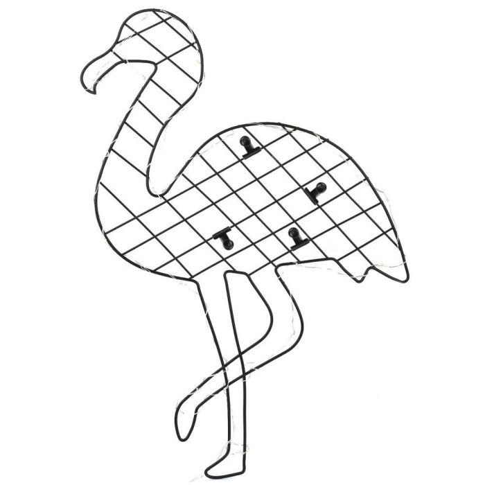 Home Deco Factory Portafotos Flamenco con Pinzas e Iluminación LED para Colgar o Apoyar Recuerdos Decoración 4