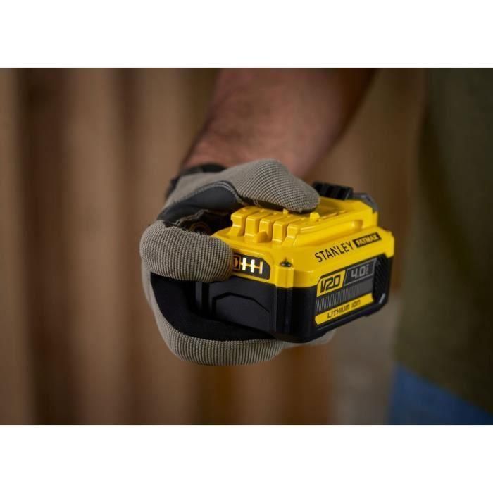 Kit de Inicio - STANLEY FATMAX V20 - SFMCB14M1-QW - Cargador 2A + 1 Batería 18V 4Ah 4 Kit de Inicio - STANLEY FATMAX V20 - SFMCB14M1-QW - Cargador 2A + 1 Batería 18V 4Ah 4