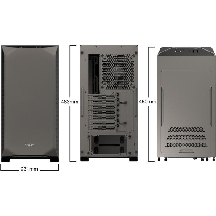 Be Quiet! PURE BASE 500 Midi Tower mettalic grey con ventana 1 Be Quiet! PURE BASE 500 Midi Tower mettalic grey con ventana 1