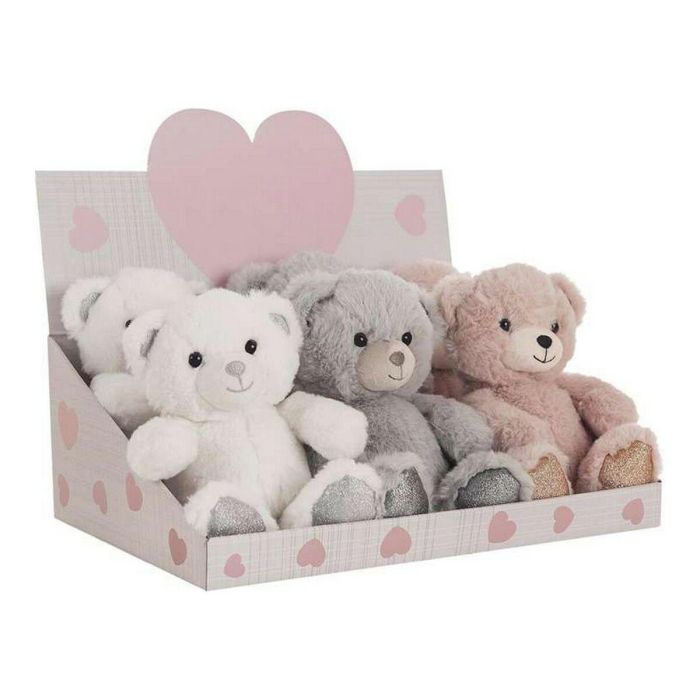 Peluche Blanco Gris Rosa Acrílico 22 cm 1 Peluche Blanco Gris Rosa Acrílico 22 cm 1