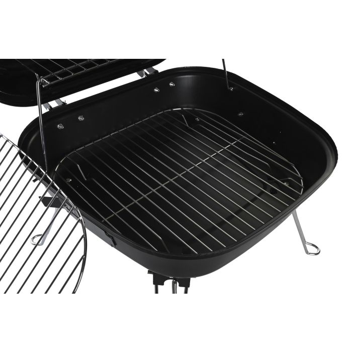 DKD Home Decor Barbacoa de Sobremesa Desmontable de Acero Negro Plateado 44.5x42x34 cm 1 DKD Home Decor Barbacoa de Sobremesa Desmontable de Acero Negro Plateado 44.5x42x34 cm 1