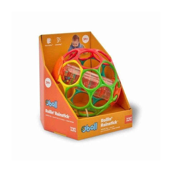 Bright Starts OBA0834282000300 Juguete Infantil Oball Palo de Lluvia, Fácil Agarre, Sin BPA, Recién Nacidos - Rojo, Amarillo, Verde, Azul 4 Bright Starts OBA0834282000300 Juguete Infantil Oball Palo de Lluvia, Fácil Agarre, Sin BPA, Recién Nacidos - Rojo, Amarillo, Verde, Azul 4