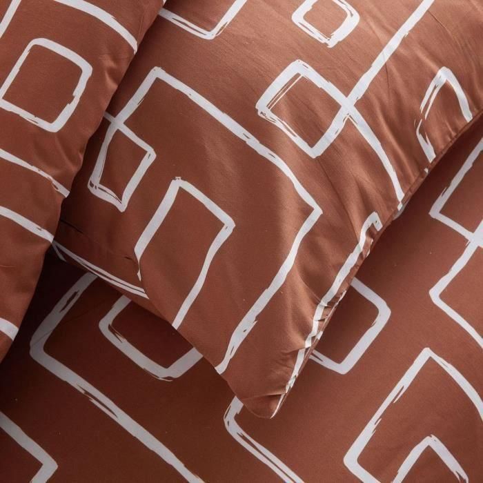 Juego de cama - TODAY Crazy - Estampado gráfico - 2 personas - 220 x 240 cm - Naranja 3 Juego de cama - TODAY Crazy - Estampado gráfico - 2 personas - 220 x 240 cm - Naranja 3