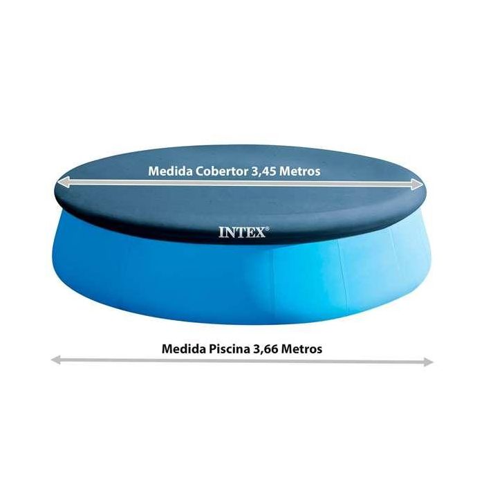 Intex Cubrepiscinas Redondo Easy Set 366 cm PVC/PE para Piscinas Desmontables 3 Intex Cubrepiscinas Redondo Easy Set 366 cm PVC/PE para Piscinas Desmontables 3