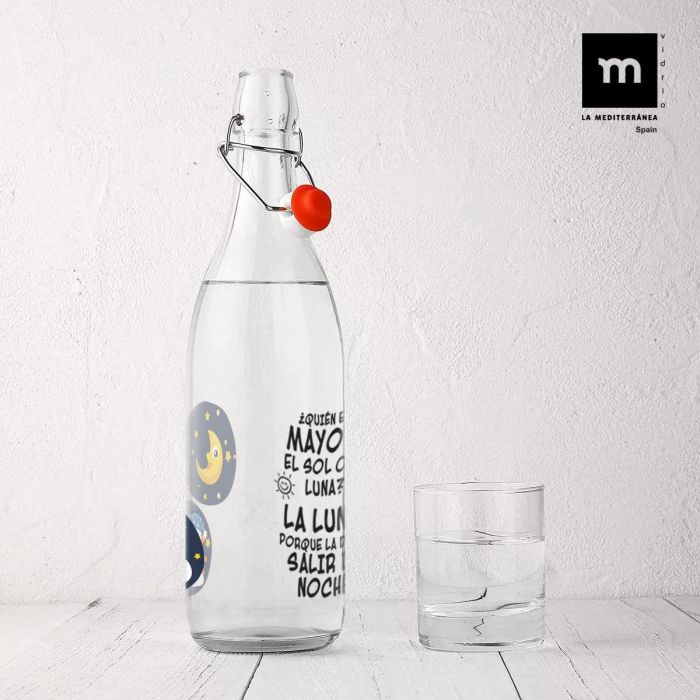Botella de Cristal La Mediterránea Vidrio 1 L (12 Unidades) 11 Botella de Cristal La Mediterránea Vidrio 1 L (12 Unidades) 11
