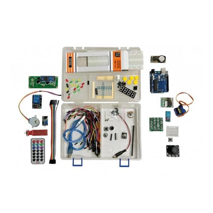 ALLNET 138276 Kit de inicio 4duino UNO R.3 para Arduino con pantalla LCD y módulo de relés