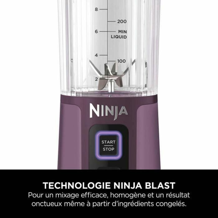 Licuadora portátil Ninja Blast - BC150EUPR - Recipiente de 530 ml - Batería de 2 h - Sin cable - Sin BPA - Morada 2 Licuadora portátil Ninja Blast - BC150EUPR - Recipiente de 530 ml - Batería de 2 h - Sin cable - Sin BPA - Morada 2