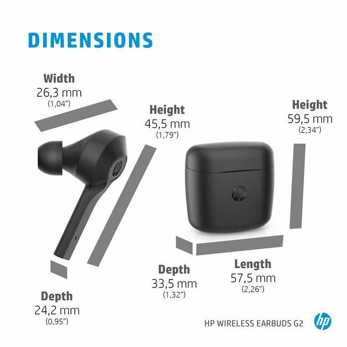 HP G2 Auriculares Inalámbricos True Wireless Stereo con Reducción de Ruido DPS, Bluetooth 5 para Confort Duradero y Batería Larga 7 HP G2 Auriculares Inalámbricos True Wireless Stereo con Reducción de Ruido DPS, Bluetooth 5 para Confort Duradero y Batería Larga 7