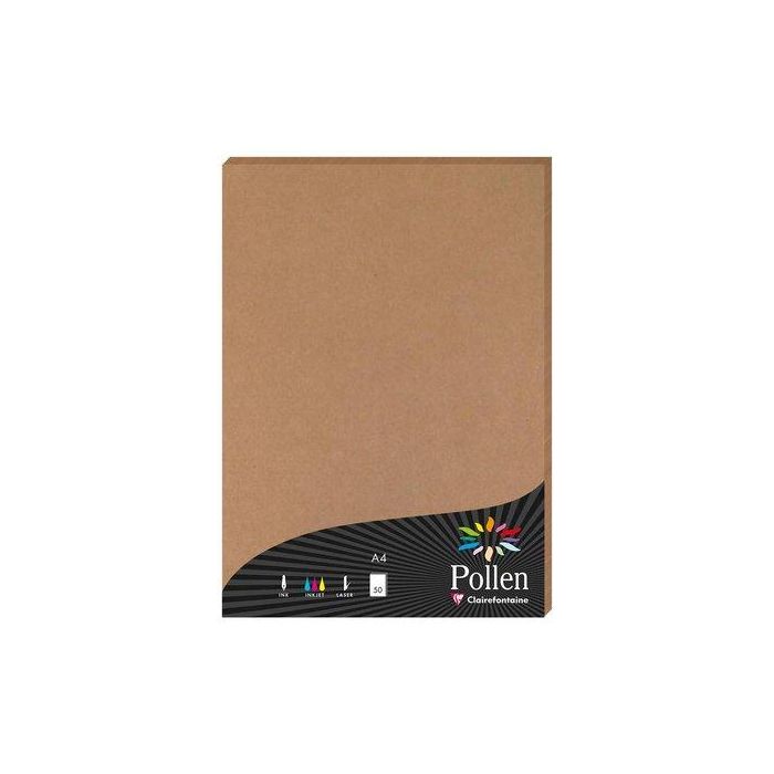 Papel Clairefontaine Pollen A4 135G 50H Kraft
