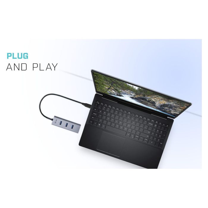 I-tec Hub USB-C con 4 Puertos USB 3.0 para Ordenador Portátil, Tablet y Teléfono Inteligente, Conexión Rápida de Datos y Carga 4