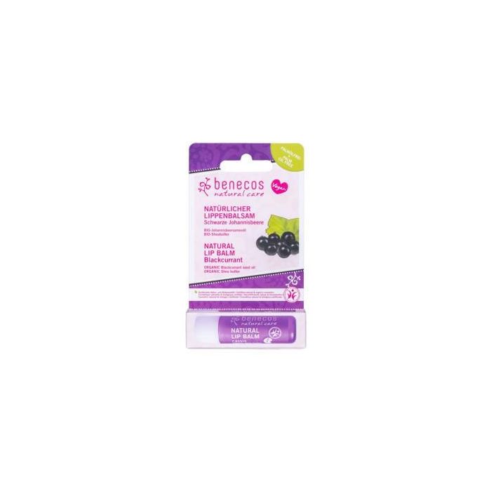 BENECOS Bálsamo Labial Vegano Grosella 4,8Gr. Ecológico Certificado BDIH Para Labios Secos y Agrietados