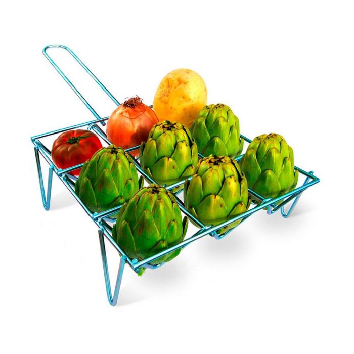 Parrilla para Verduras EDM 33,5 x 25 cm Metal Cromo 1 Parrilla para Verduras EDM 33,5 x 25 cm Metal Cromo 1