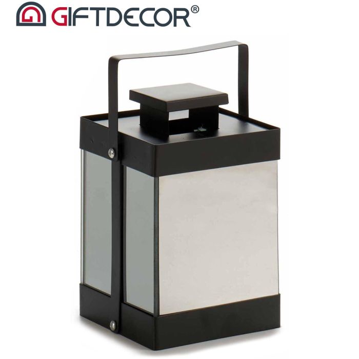 Farol Metal Negro 10 Leds Espejo Pequeño Giftdecor 12.5x18.5x12.5 cm (6 Unidades) 1 Farol Metal Negro 10 Leds Espejo Pequeño Giftdecor 12.5x18.5x12.5 cm (6 Unidades) 1