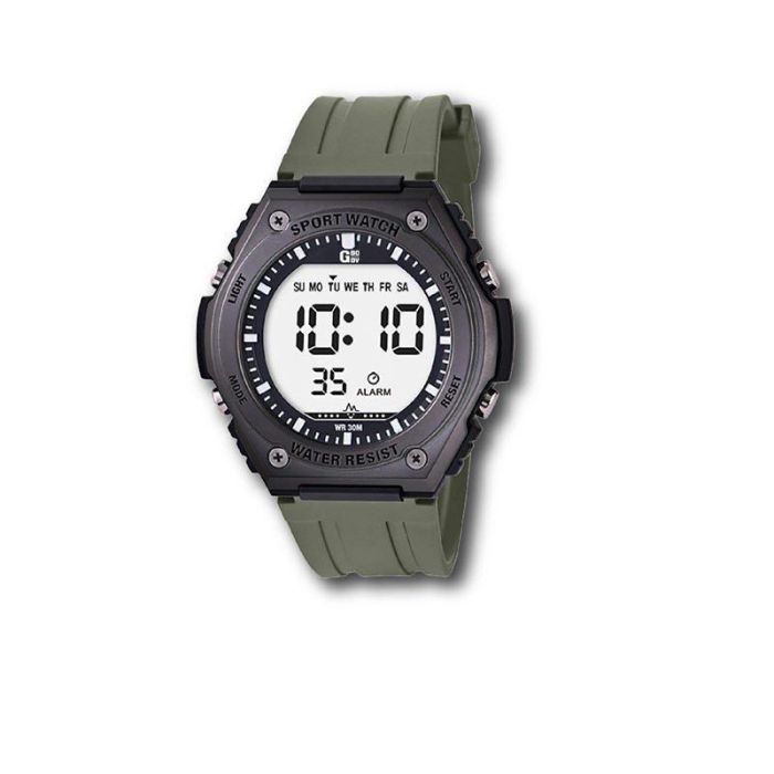 GBody Reloj Digital para Hombre LCD con Luz LED Blanca y Resistencia al Agua WR30, Incluye Estuche