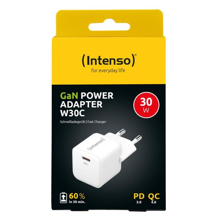 Intenso Cargador Pared GaN W30C 30W USB-C Blanco Modelo 7803022 2 Intenso Cargador Pared GaN W30C 30W USB-C Blanco Modelo 7803022 2