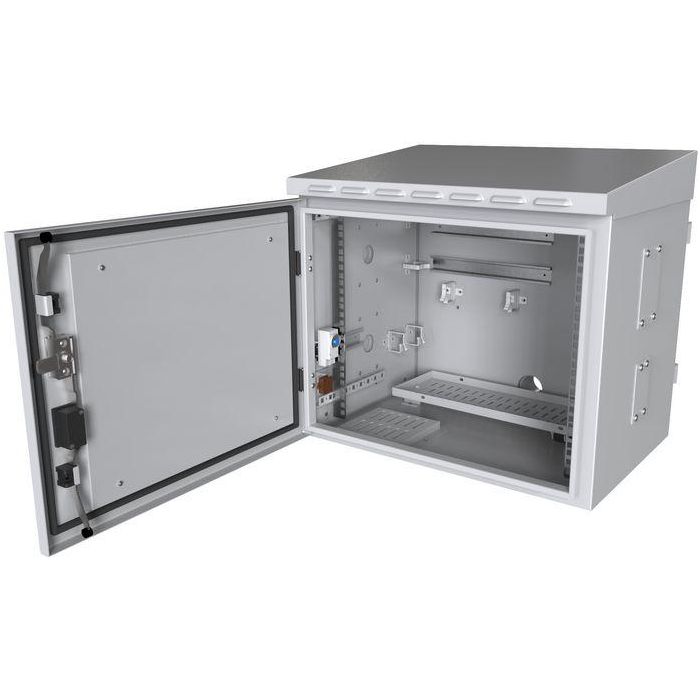 Lanview Midi Classic Gabinete CCTV para 4 Cámaras con Montaje en Poste | Exterior, Doble Pared, Ventilado y Acero Galvanizado 2