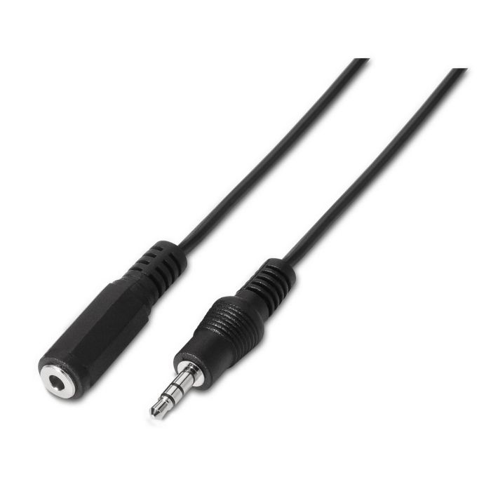 AISENS - CABLE AUDIO ESTEREO, JACK 3.5/M-JACK 3.5/H, NEGRO, 3.0M