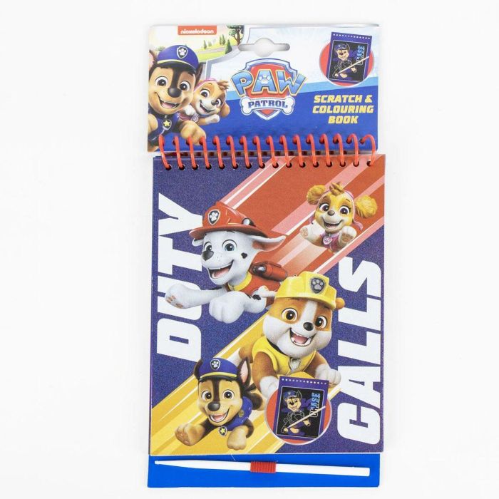 Cerdá Set de Papelería Scratch Book Paw Patrol Azul para Niños +3 Años, Medidas 14 x 20.5 x 1 cm 1