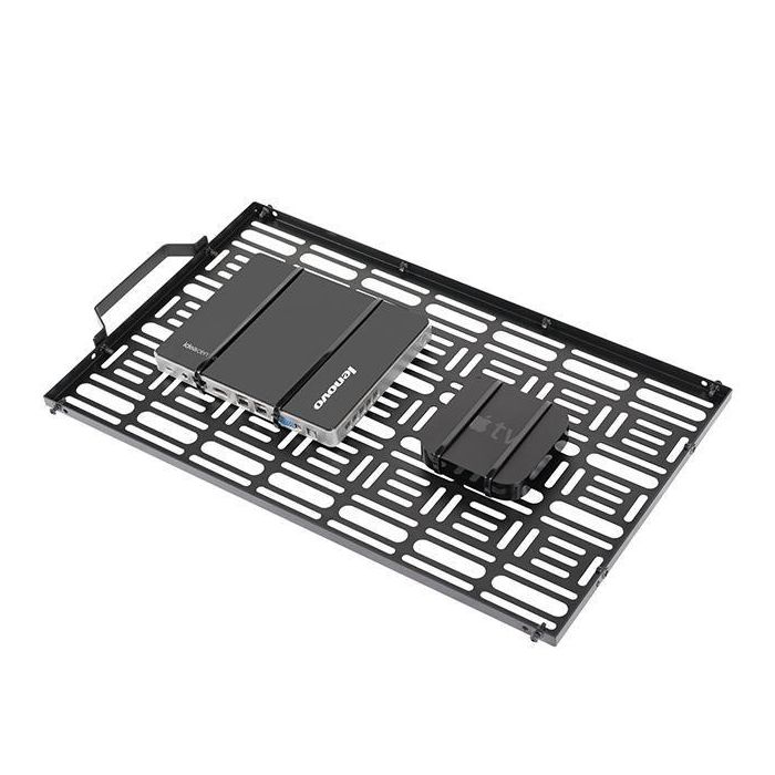 B-Tech BT7889 Bandeja de Almacenamiento AV de Liberación Rápida para Fijación Discreta de Equipos Detrás de Pantallas 1