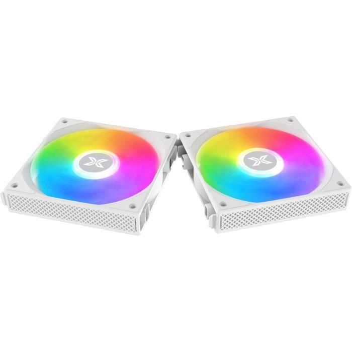 XIGMATEK - Starlink Arctic (Blanco) (Pack de 3) - Ventiladores A-RGB de 3x120 mm para caja de PC 1