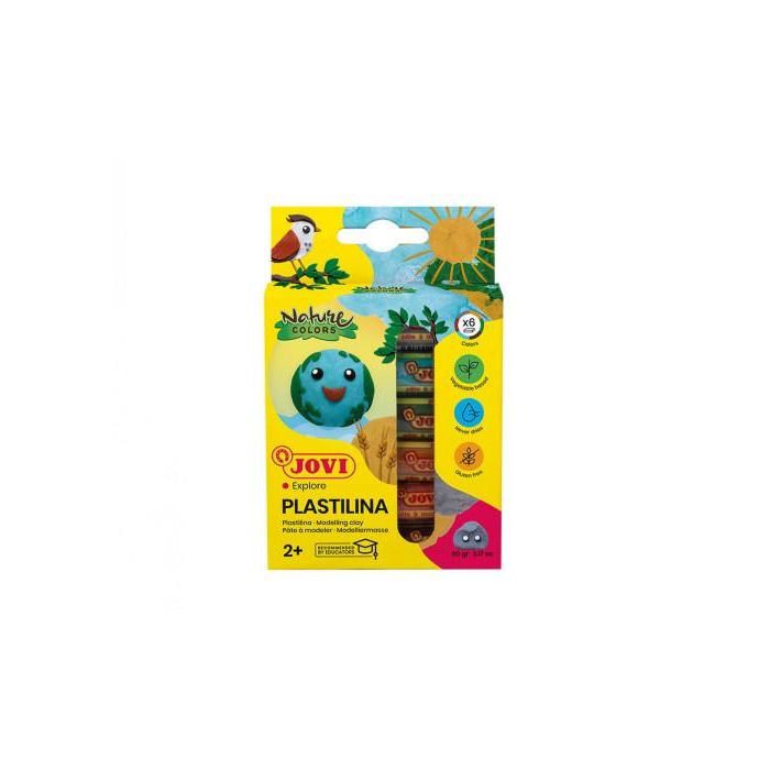 Plastilina Jovi 90 Colores Nature Barra 15 Gr. Estuche De 6 1