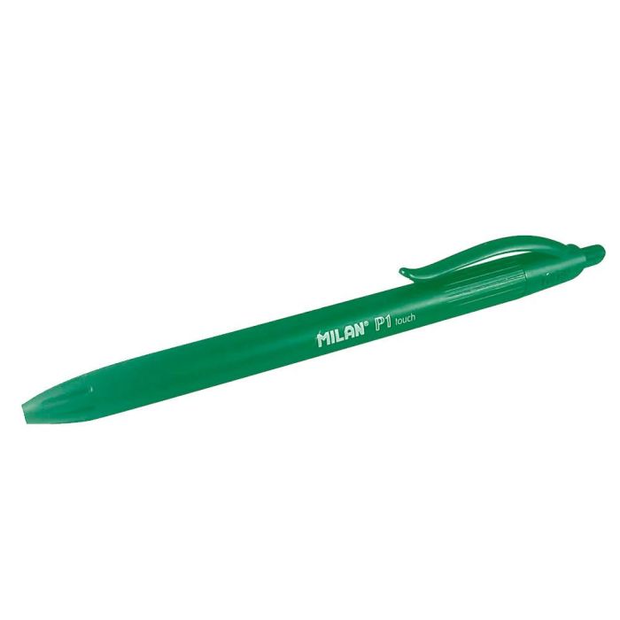 Boligrafo Milan P1 Retractil 1 mm Touch Verde 2