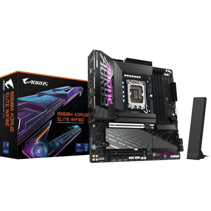 GIGABYTE B860M AORUS ELITE WIFI6E Placa Base micro ATX Intel B860 LGA 1851 DDR5 9200MHz PCIe 5.0 Wi-Fi 6E 2.5GbE LAN 0 GIGABYTE B860M AORUS ELITE WIFI6E Placa Base micro ATX Intel B860 LGA 1851 DDR5 9200MHz PCIe 5.0 Wi-Fi 6E 2.5GbE LAN 0