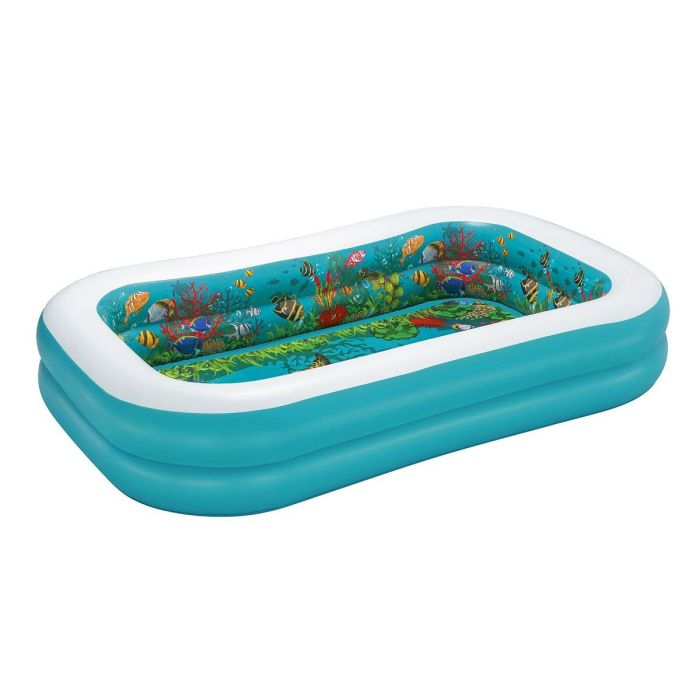 Bestway Piscina Hinchable 2 Camaras Fondo 3D Marino con Accesorios 262x175x51 cm +3 Años Jardin 54177 19