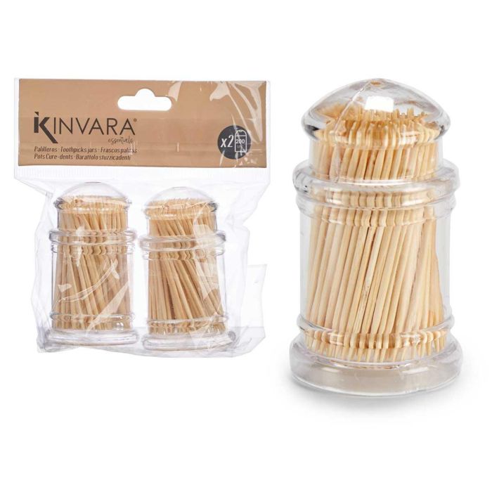 Set 2 Palilleros de Metacrilato Kinvara 12x13x4.5 cm, Natural (48 Unidades) Set 2 Palilleros de Metacrilato Kinvara 12x13x4.5 cm, Natural (48 Unidades)
