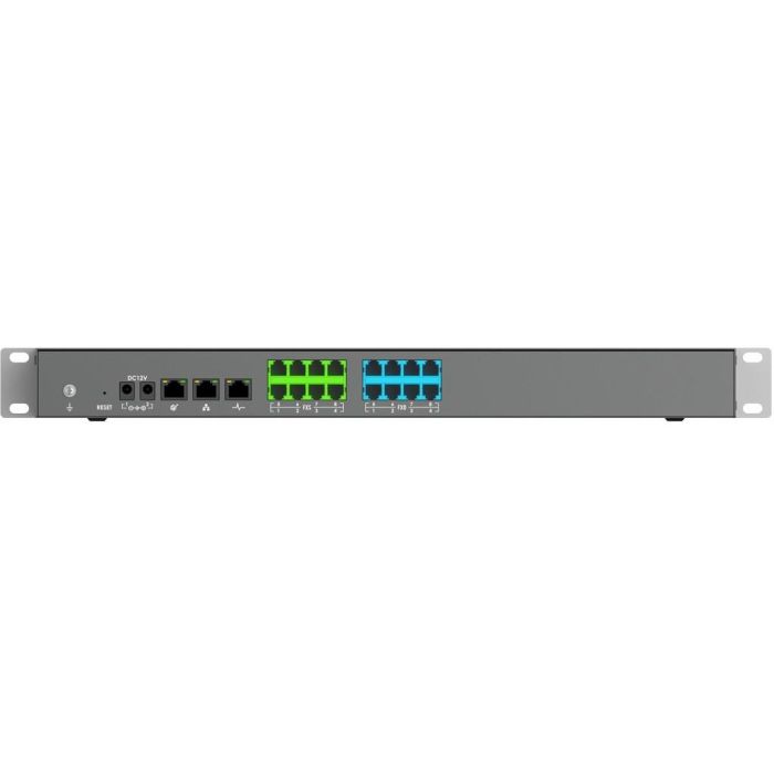 Grandstream UCM6308A PBX Centralita IP para 2000 Usuarios, 200 Llamadas Simultáneas, Gigabit Ethernet