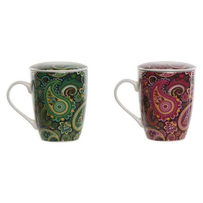 Mug Infusiones Moderno DKD Home Decor Lila Turquesa 6 x 10.5 x 8.3 cm (2 Unidades) Mug Infusiones Moderno DKD Home Decor Lila Turquesa 6 x 10.5 x 8.3 cm (2 Unidades)